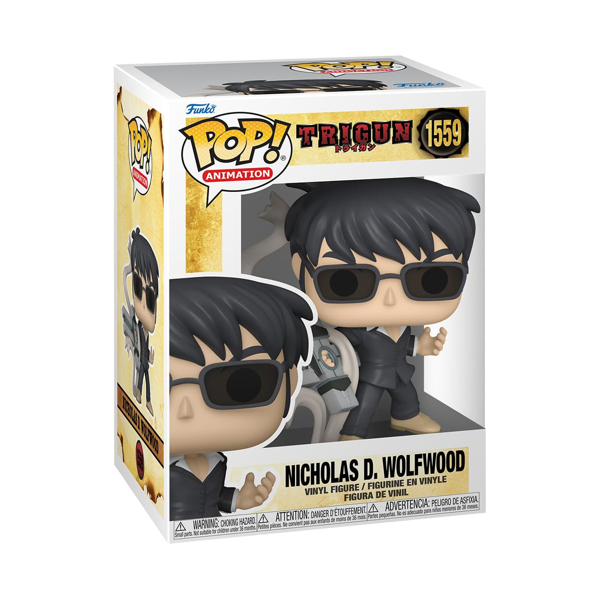 Funko POP! Animation: Trigun - Nicholas D. Wolfwood with Punisher - Collectable Vinyl Figure - Gift Idea - Official Merchandise - for Kids & Adults