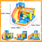 Doctor Dolphin Bounce House for Kids, Inflatable Water Slide, Indoor Bouncy House with Waterslide, Kids Bouncy Castle with Slide, Jump House Water