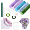 400 Pcs Purple Pipe Cleaner Flower Kit, 6 Colors Chenille Pipe Cleaners Bulk, Pipecleaners for DIY Flower Making Kit, Gift-Giving, Home Decor, or