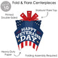 Big Dot of Happiness Happy Veterans Day - Table Decorations - Patriotic Fold and Flare Centerpieces - 10 Count