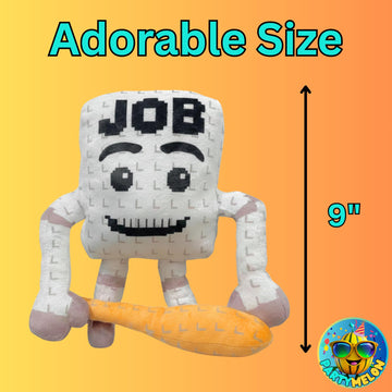 Partymelon Job Job Job Plush 9" Steal a Brainrot Plush Meme AI-Crafted Stuffed Figure Pillow for Video Game Fans Room Decor