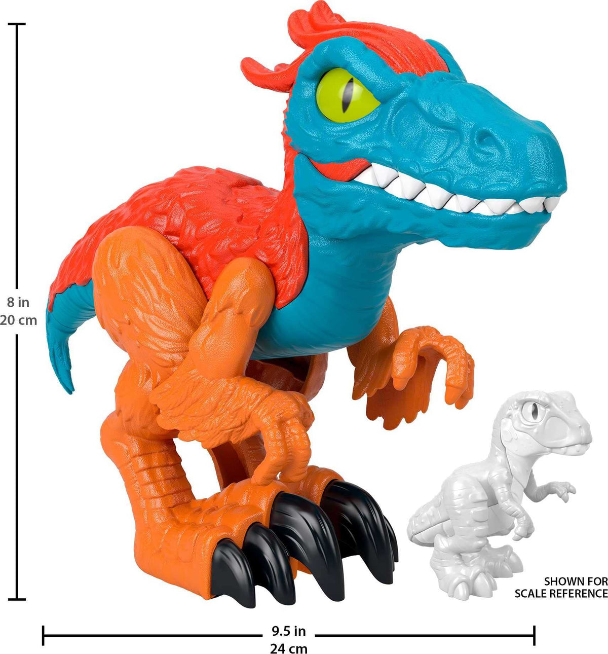 Fisher-Price Imaginext Jurassic World Dominion Dinosaur Toy Pyroraptor XL Poseable 10-Inch Figure for Pretend Play Kids Ages 3+ Years