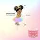 Rainbow Princess African American Centerpieces Table Decoration, Diaper Toppers Unicorn Princess Table Party Decoration
