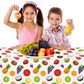 CMUSKO 3Pcs Fruit Tablecloths-Summer Fruit Theme Party Decorations Tutti Frutti Rectangular Plastic Table Covers for Hawaiian Party,Birthday,Baby