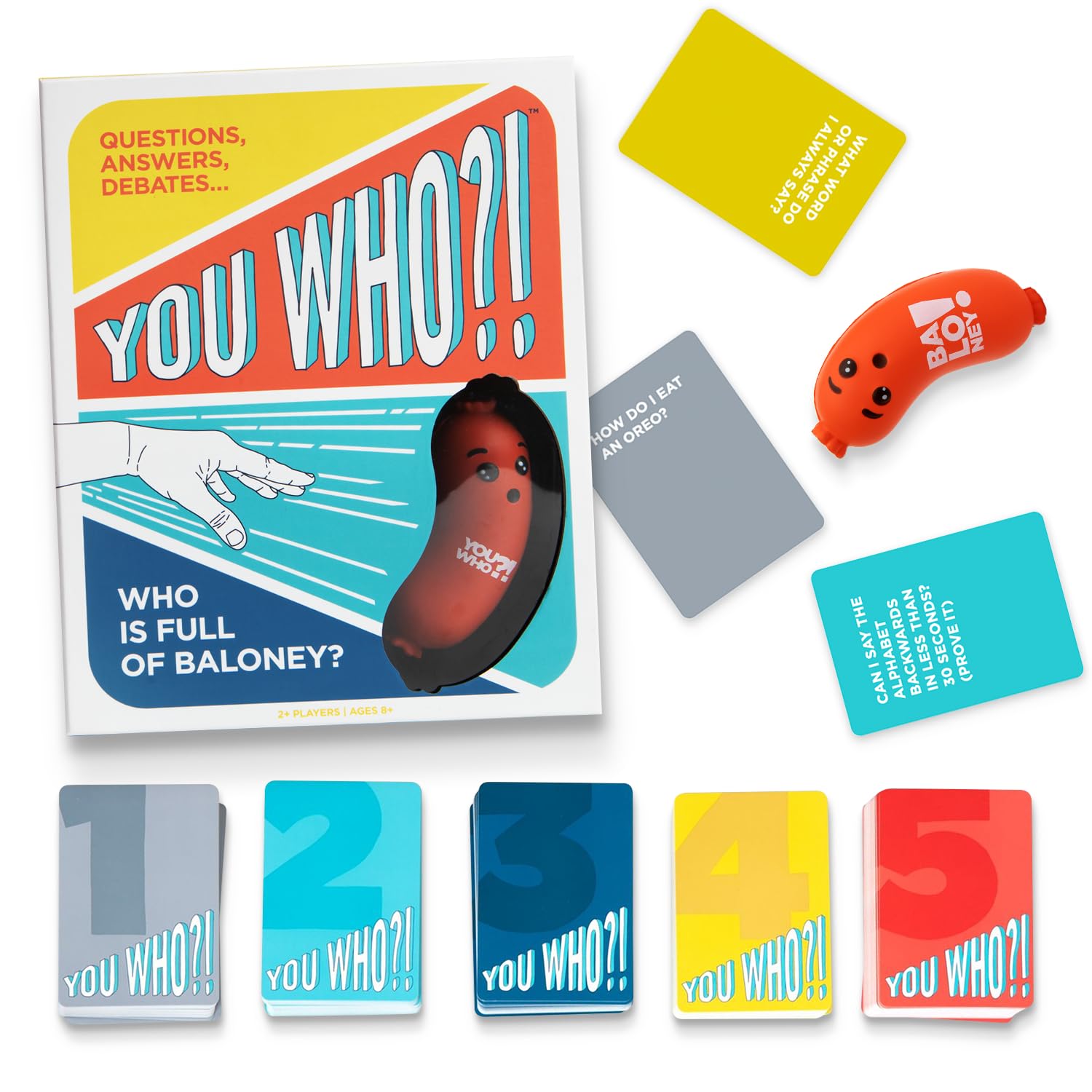 EAP Toy and Games You Who?! Conversation Card Game - Funny Family Party Game of Questions, Icebreaker Game for Teens & Adults, Fun for Game Night