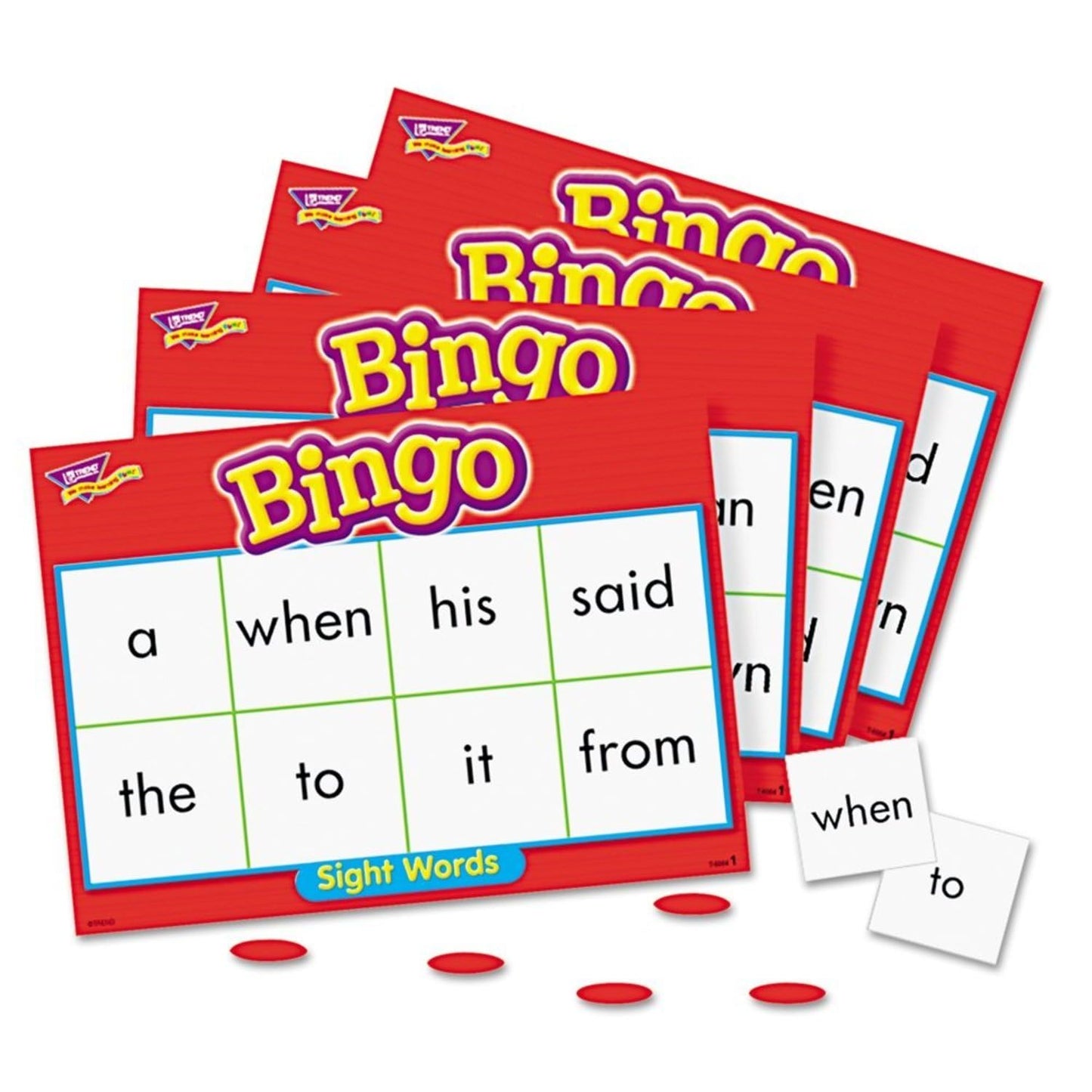 TREND ENTERPRISES: Sight Words Level 1 Bingo Game, Exciting Way for Everyone to Learn, Play 6 Different Ways, Great for Classrooms and at Home, 3