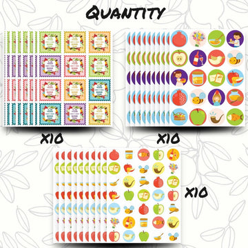 670Pcs Rosh Hashanah Stickers - Rosh Hashanah Sticker Set for Kids and Classroom Decorations, Arts and Crafts, Shana Tova Cards and Gifts, Party
