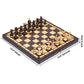 Husaria European International Chess Wooden Game Set, King's Classic - 13.8 Inches Medium Size Chess Set with Handcrafted Chessmen and Felted Folding