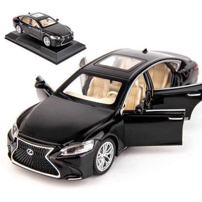 BDTCTK 1/32 Compatible for Lexus Ls500h Model Car, Zinc Alloy Pull Back Toy car with Sound and Light for Kids Boy Girl Gift(Black)