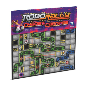 Renegade Game Studios Robo Rally: Chaos & Carnage Expansion Board Game with Teleporters, Crushers, Randomizers