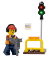 LEGO City: Construction Worker with Jackhammer and Traffic Light