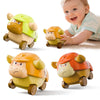 iPlay, iLearn Press to Go Car Toys for Toddlers, Baby Mini Animal Race Cars, 3pcs Infant Play Vehicle Set, Push Go Friction Bull Toys for 18 24 Month