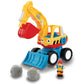 WOW Toys Dexter The Digger - Friction Powered Excavator Truck with Driver Figure & Moving Scoop | No Batteries, Durable Toddler Construction Toy