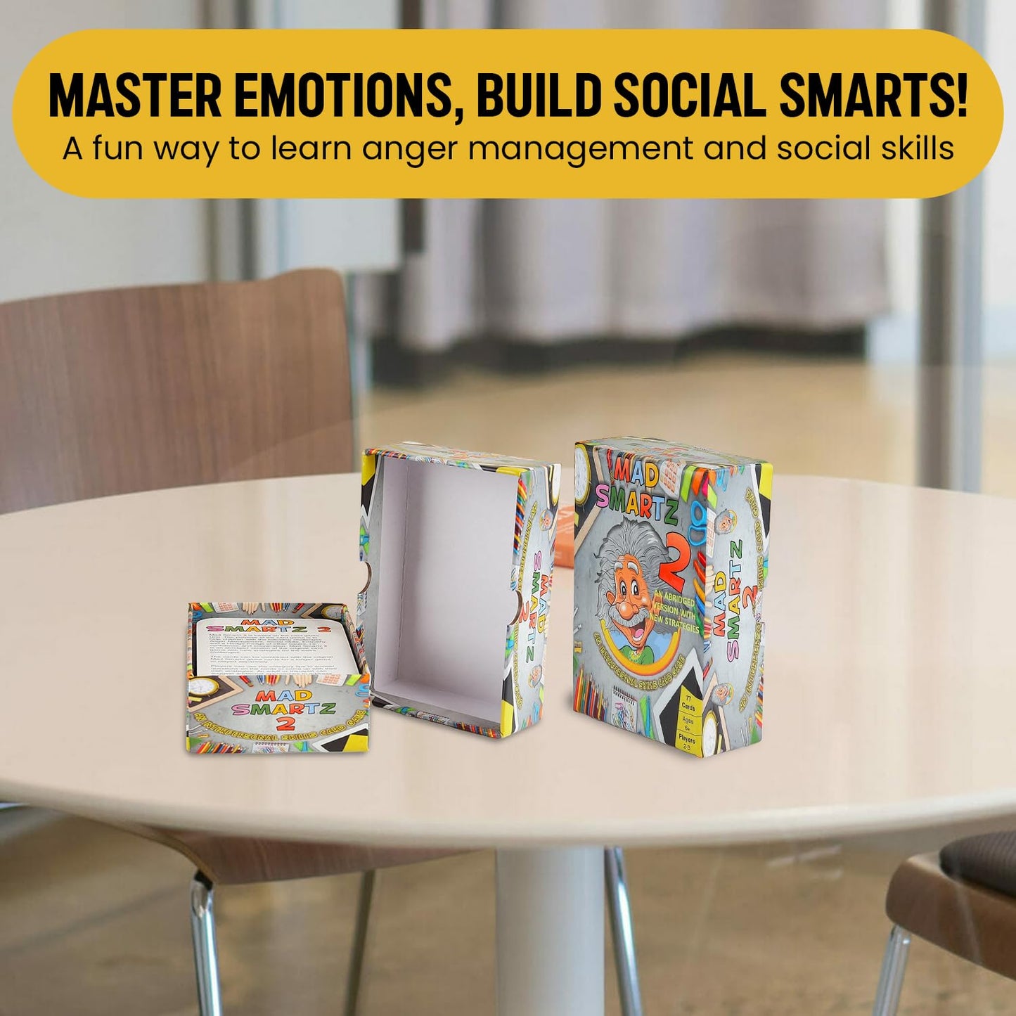 Thought-Spot Mad Smartz 2 Abridged Social Skills & Anger Management Game | SEL Therapy & CBT Tool for Emotional Regulation | for Kids 6+ | Home