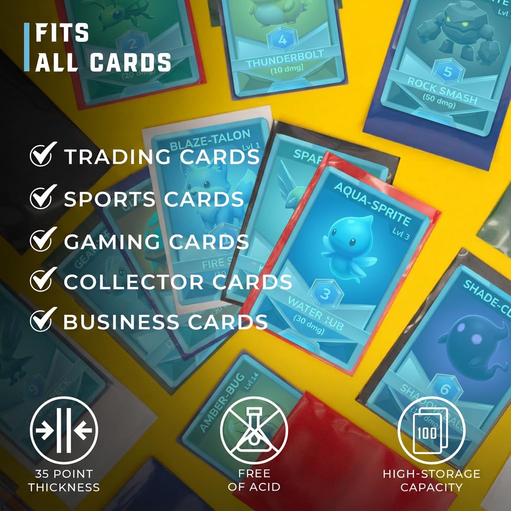 CardGuard Premium Clear Card Sleeves, 100ct - Standard Size Penny Sleeves for Pokémon, Sports Cards, Baseball, Football, and Collectible Trading Cards