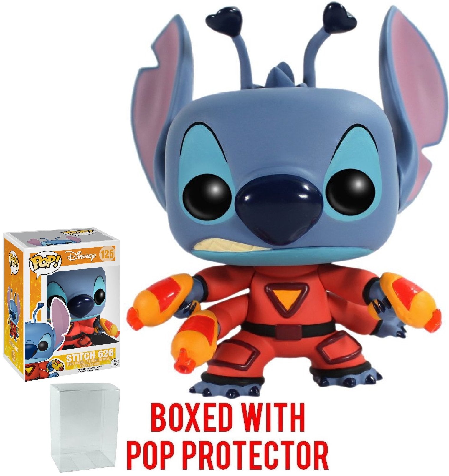 Funko POP Disney: Lilo & Stitch - Stitch 626 Pop! Vinyl Figure (Bundled with Compatible Pop Box Protector Case), Multicolor, 3.75 inches
