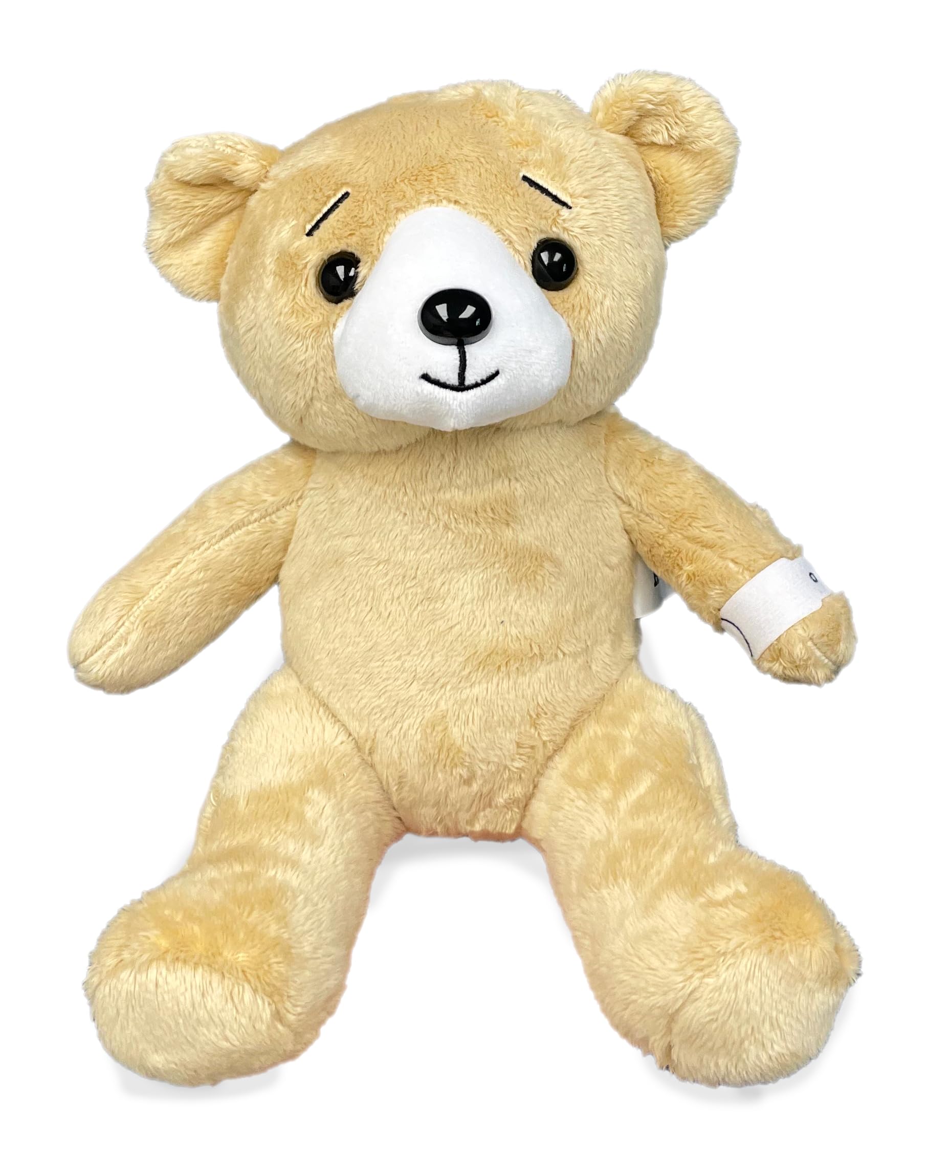 Ribble 9" Get Well Soon Bear with Hospital Gown and Wrist Tag - 9 Inches - Perfect for Comfort and Love