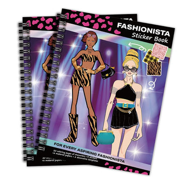 8.5"×6.5" Dressup Sticker Book - 20 Pages Portable Sticker Activity Book with Fashion Design Stickers for Teens & Adults, Creative Dressup Fun