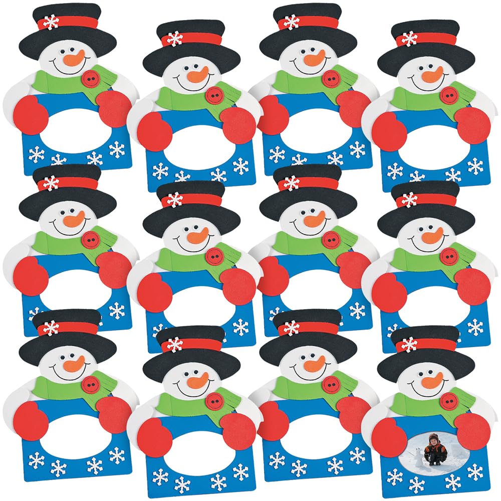 Snowman Picture Magnet Craft Kit -50 Pc - Crafts for Kids and Fun Home Activities