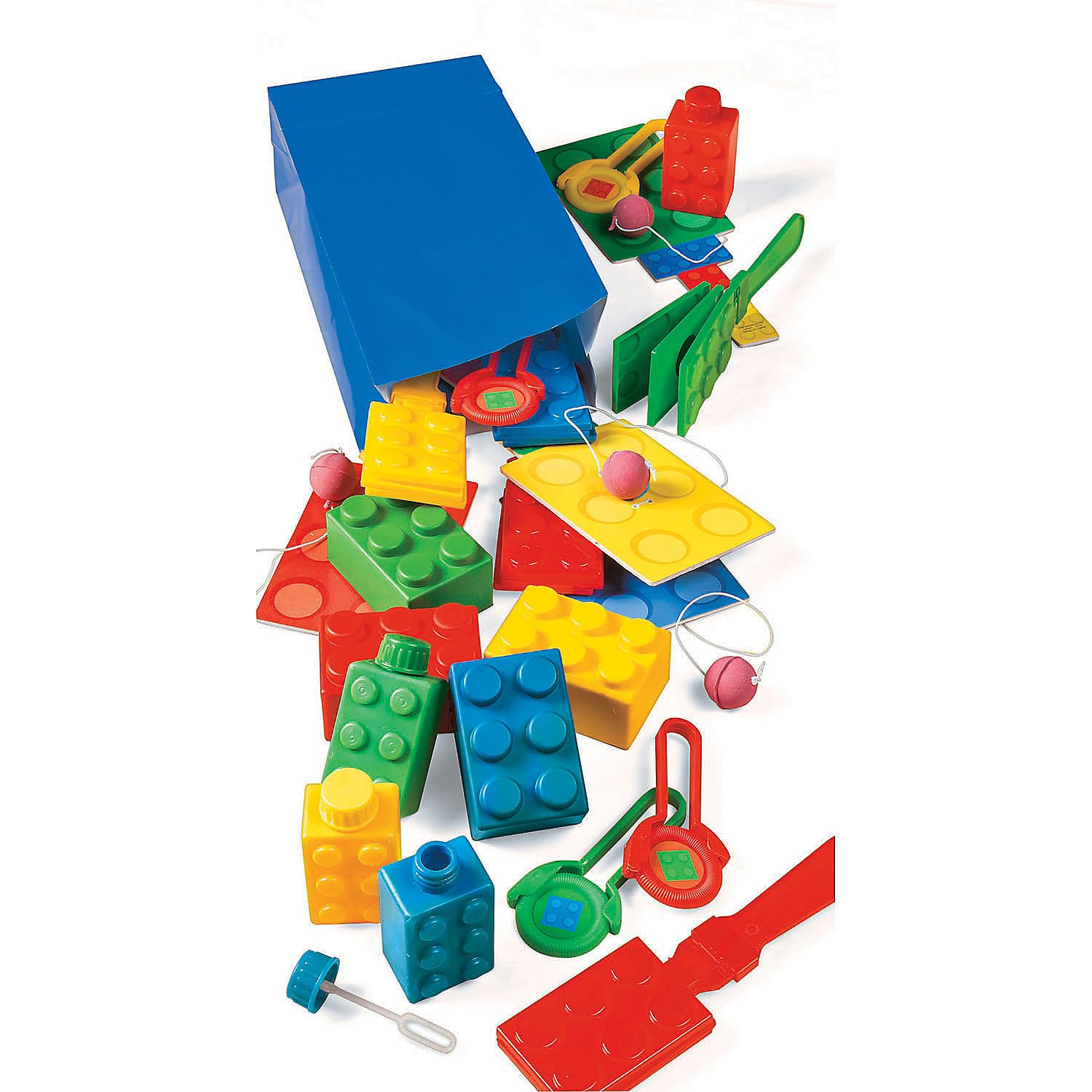 Fun Express Brick Party Bubble Bottles Set of 12