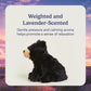 warmies Microwavable & Weighted Stuffed Animals, Black Bear - Microwavable Heat Therapy - Weighted Plushie Comfort - Stuffed Animal Heating Pad -