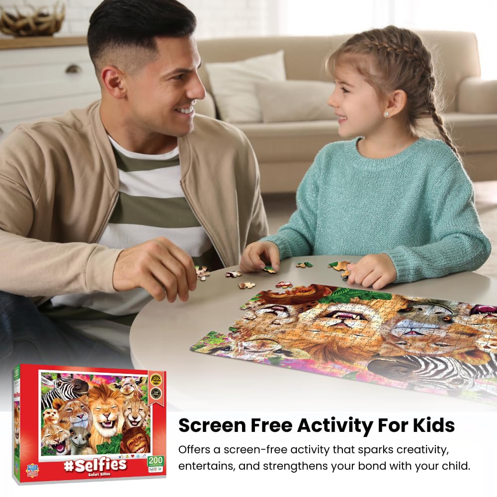 MasterPieces - 200 Piece Jigsaw Puzzle for Kids 8+ Years, #Selfies Barnyard Buddies, Educational and Family Fun Game, Gift Idea for Children, 19" x