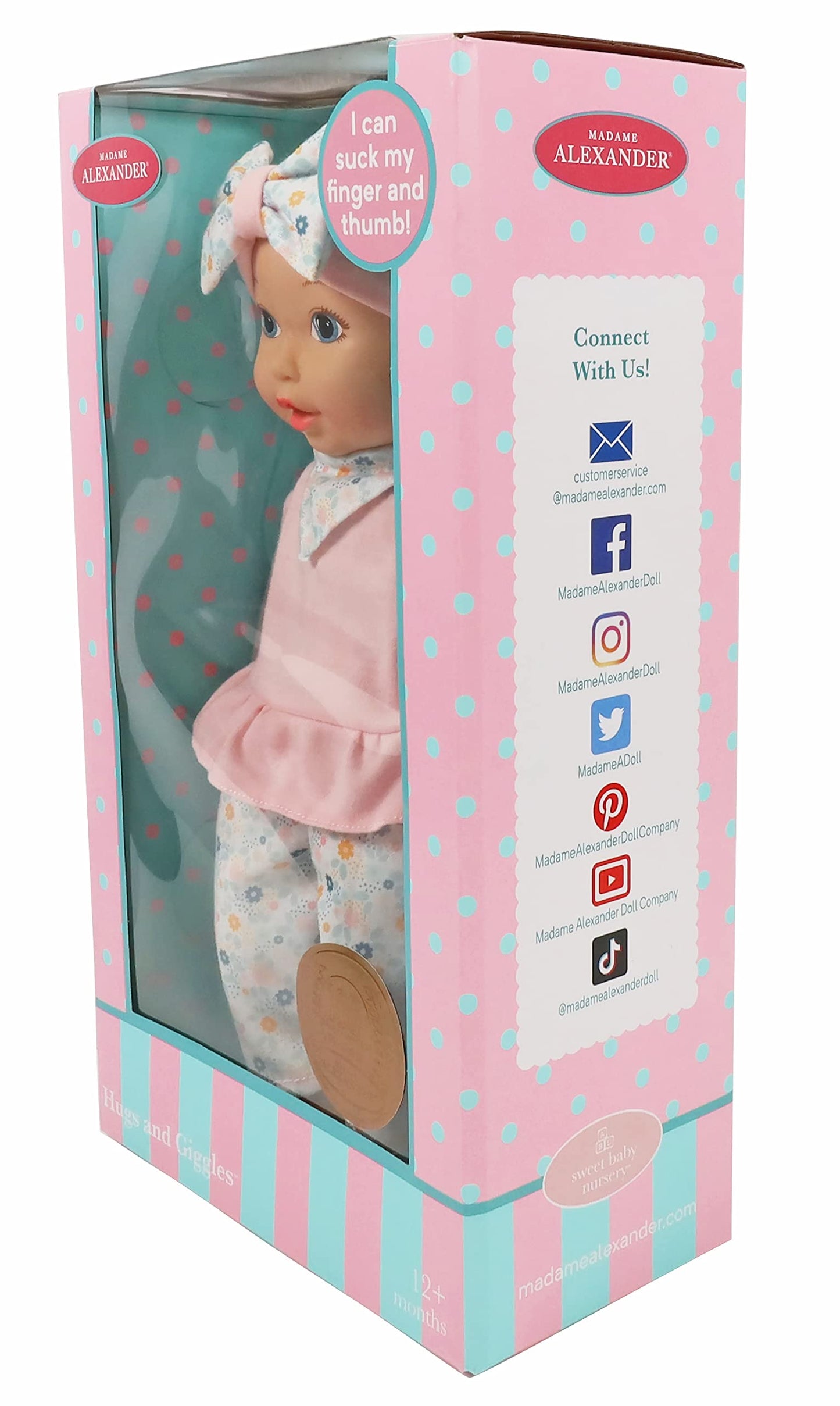 Madame Alexander 13" Hugs and Giggles Doll, Light Skin Tone