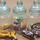 3pc Miniature Food Cookie Cake Chocolate Candy Dollhouse Donut in Clear Glass Mini Bottle Fruit Food #MF042