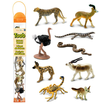 Safari Ltd. Sahara Desert Animals TOOB - 9 Mini Animal Figurines - Educational Toy Set for Boys, Girls and Kids Ages 3+