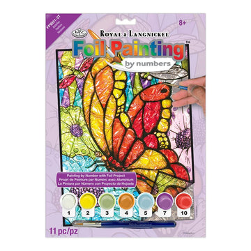 ROYAL BRUSH Royal & Langnickel FPBN-1 8" X 10" 8'X10 Foil Painting by Numbers Butterflies