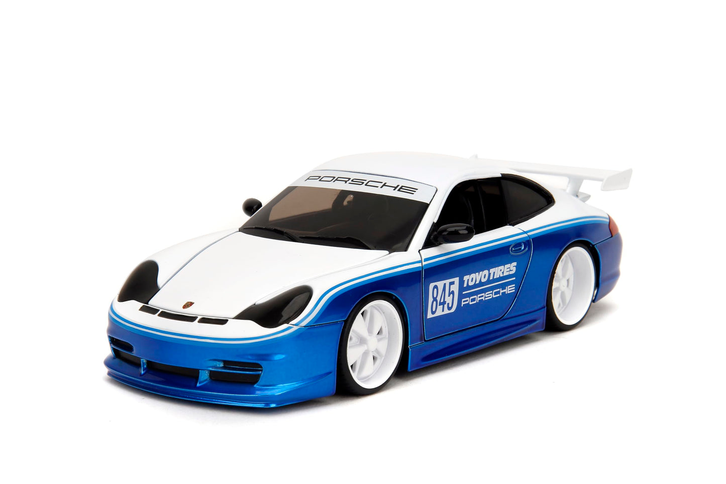Jada Hyper-Spec 1:24 Porsche 911 GT3 RS (996) Toyo Tires Die-Cast Car, Toys for Kids and Adults(Candy Blue/White)