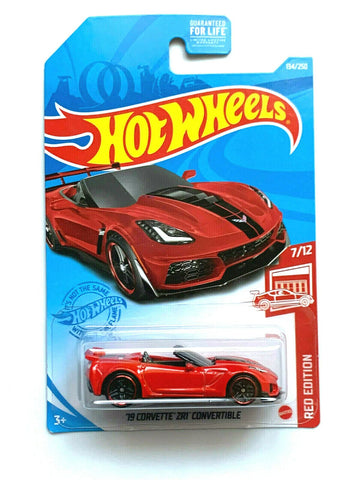 DieCast Hotwheels '19 Corvette ZR1 Convertible 7/12 [Red Edition] 134/250