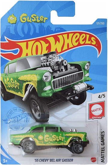 Hot Wheels '55 Chevy Bel Air Gasser, [Green] 121/250 Mattel Games 4/5