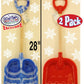 Matty's Toy Stop 28" Heavy Duty Wooden Snow Shovels with Plastic Scoop & Handle for Kids - 2 Pack (Red & Blue Swirl)