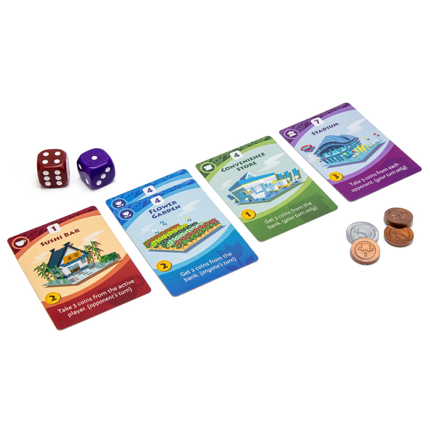 Machi Koro 2 Board Game - New Adventures Await in Your Quirky City! Fast-Paced Dice Rolling Strategy Game for Kids and Adults, Ages 10+, 2-5 Players