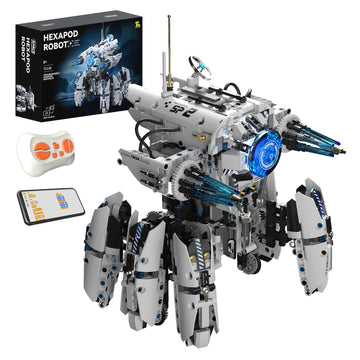 MOQIDI Technic RC Robot Building Set,STEM Mecha Toy Coding for Boys 8-12