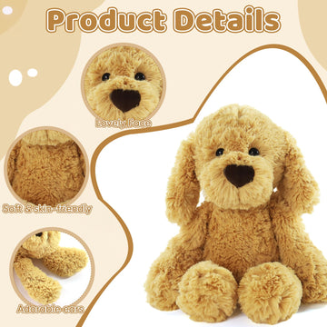 Furvana The Golden Retriever Plush, Dogs Stuffed Animals, 10" Golden Retriever Stuffed Animal, Ideal Christmas Animal Gift for Toddlers, Kids & Teens