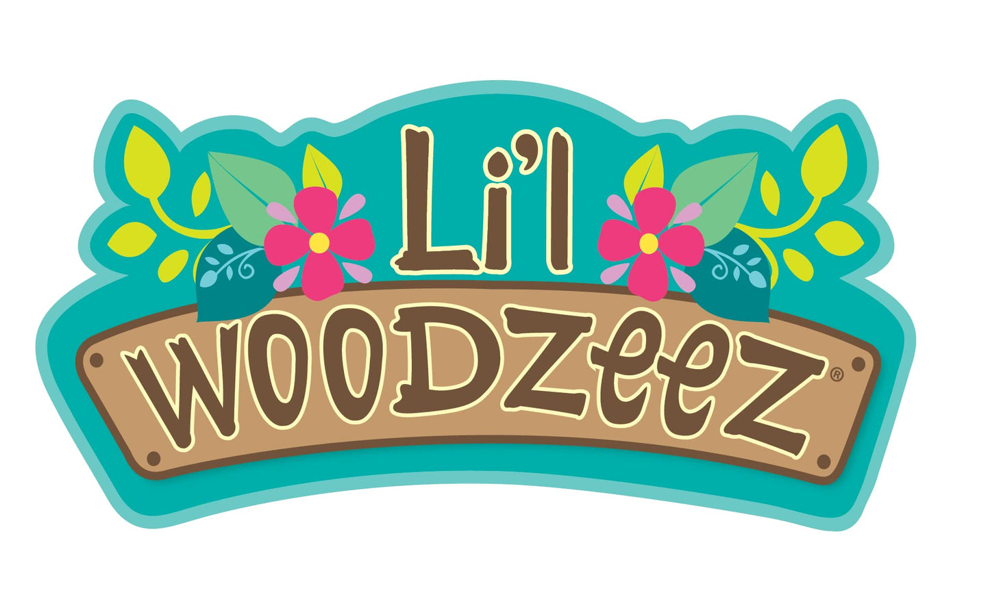 Li'l Woodzeez - Friendz Club Jungle Set with Elephant, Monkey, Lion & Hippo - 4 Collectible Posable Doll Figures for Imaginative Pretend Play - Fun