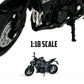 Welly Die Cast Motorcycle Black Kawasaki 2017 Z1000R, 1:18 Scale, Collectible Model Dirt Bike