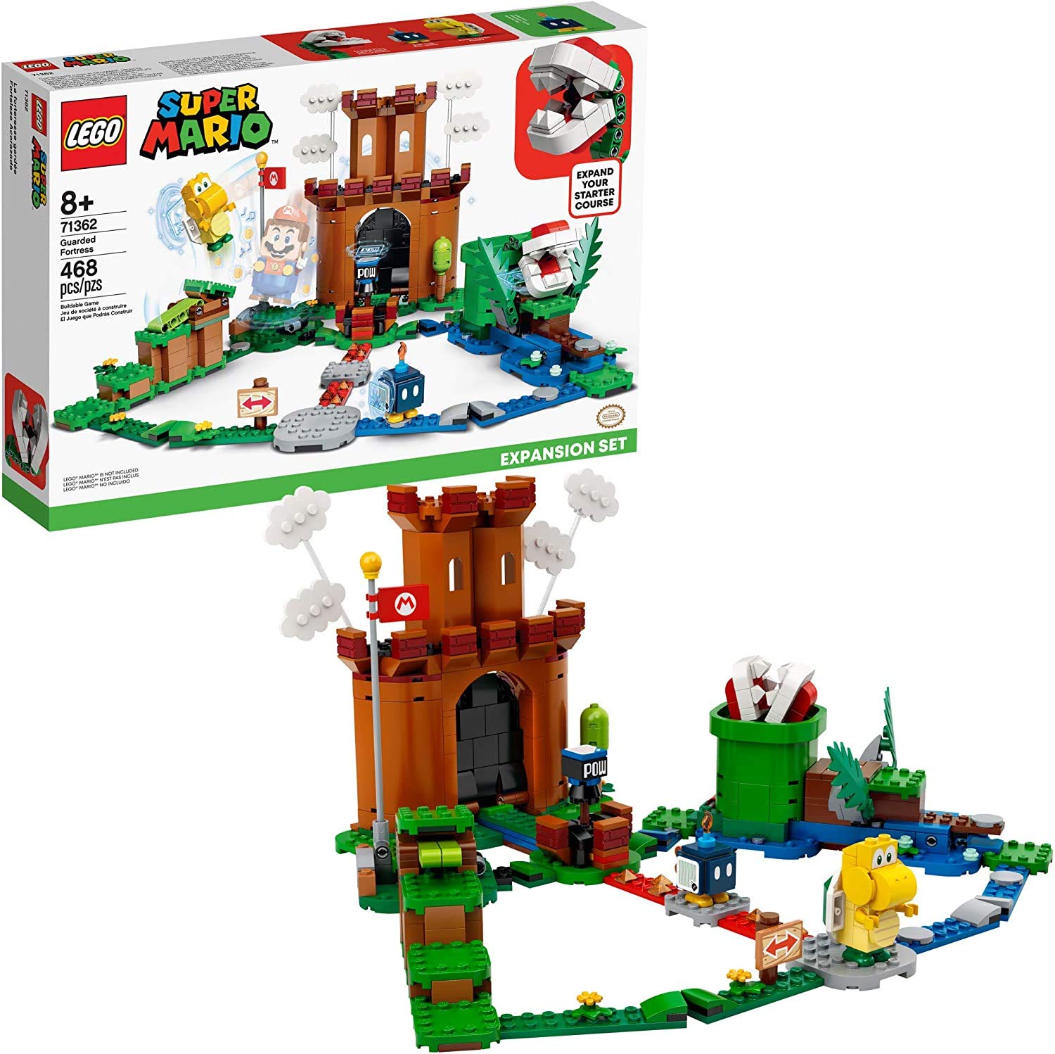 LEGO Super Mario Guarded Fortress Expansion Set 71362 Building Kit; Collectible Playset to Combine with The Super Mario Adventures with Mario Starter