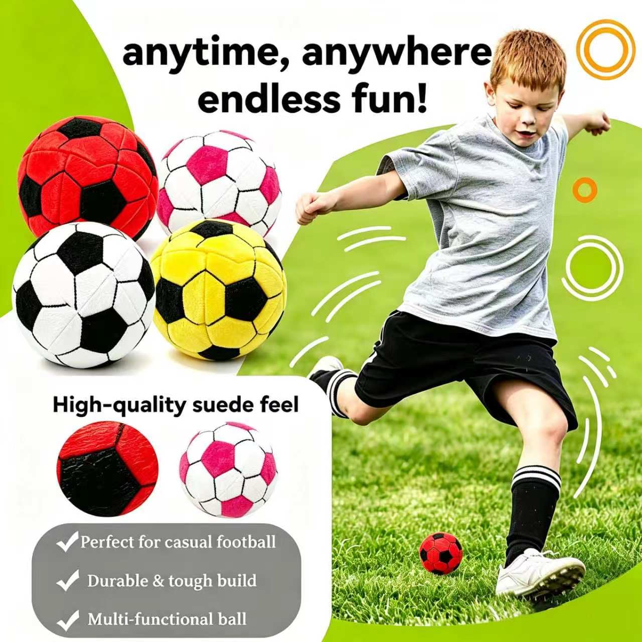 EAKSA 4Pack Soft Soccer Footbags, Juggling Balls for Foot Coordination, Lightweight Mini Kick Balls for Teens & Adults, Helps Improve Agility