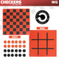 HI-Q Checkers & Tic-Tac-Toe Board Game Set - Classic Strategy for Kids & Family - Features Interlocking Stacking Pieces & Folding Board - Ages 6+