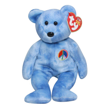 Ty Beanie Babies - Peace the Bear - Tye Died - Retired