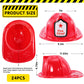 Kipeber 24 Pcs Kids Firefighter Hat,Plastic Fireman Hat,Red Fire Chief Helmet for Kids,Soft Children’s Fireman Helmet Fire Hats for Boys Girls Role