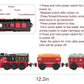 Toy Train Electric Train Set for Wooden Tracks, Christmas Motorized Train Toys for Toddlers, Battery Operated Train Includes Lights, Sounds, Smoke