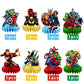 8Pcs Superhero Honeycomb Table Centerpiece, Superhero Birthday Party Supplies Table Decorations for Kids Party Decorations