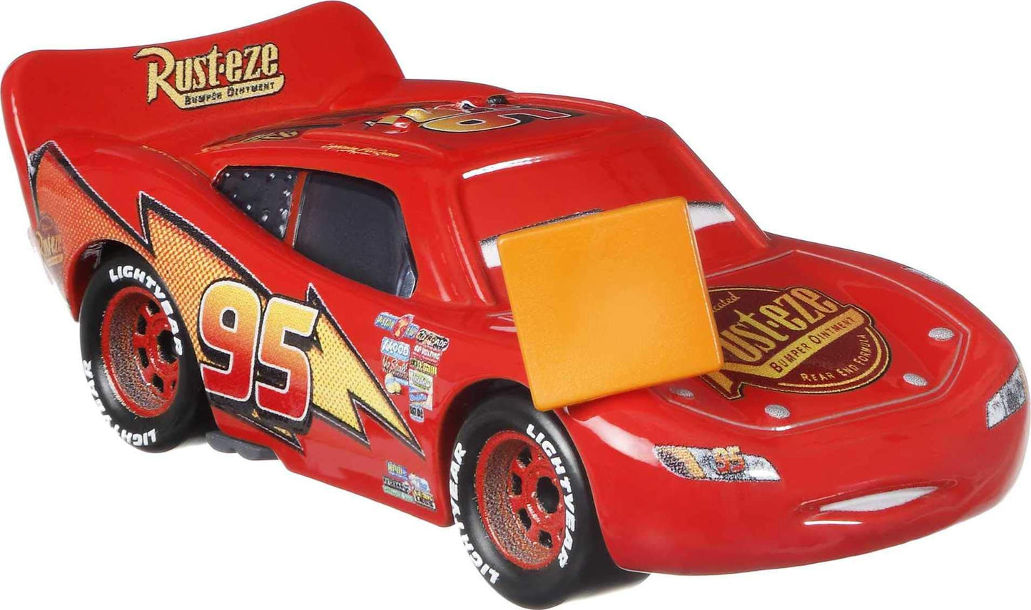 Disney Car Toys Lightning McQueen with Cone, Miniature, Collectible Racecar Automobile Toys Based on Cars Movies, for Kids Age 3 and Older, Multicolor