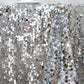 BalsaCircle 90-Inch x 132-Inch Silver Big Payette Sequin Tablecloth Table Linens Wedding Party Events Decorations Kitchen Dining