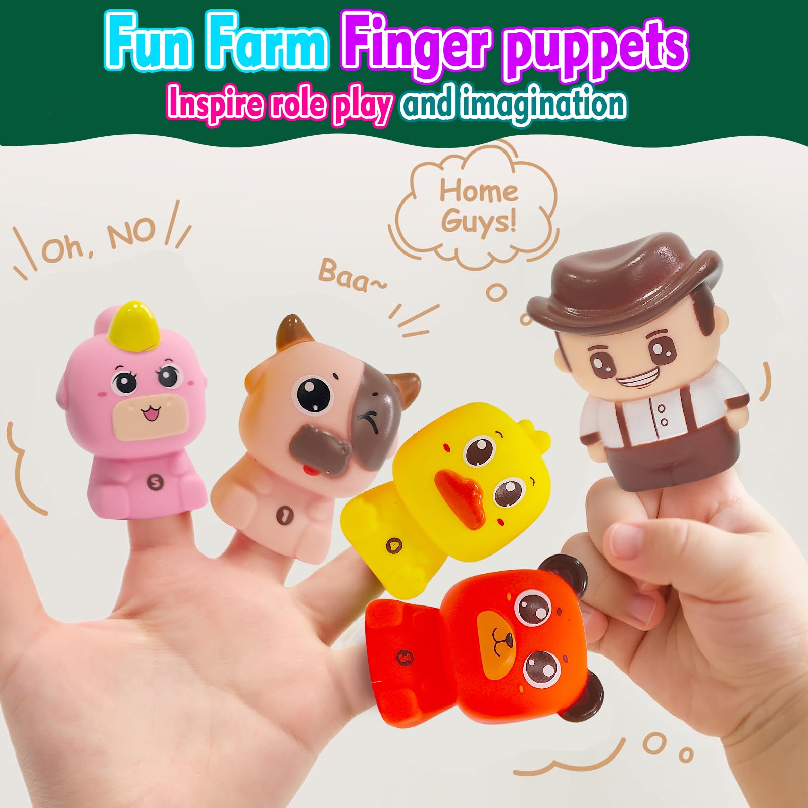 TAICORE Toddler Toy Strain Set, Learning Counting Matching Lock and Key Kids Toys, Includes 6 Themed Cars and Finger Animal, for 2-5 Year Old Boy Girl