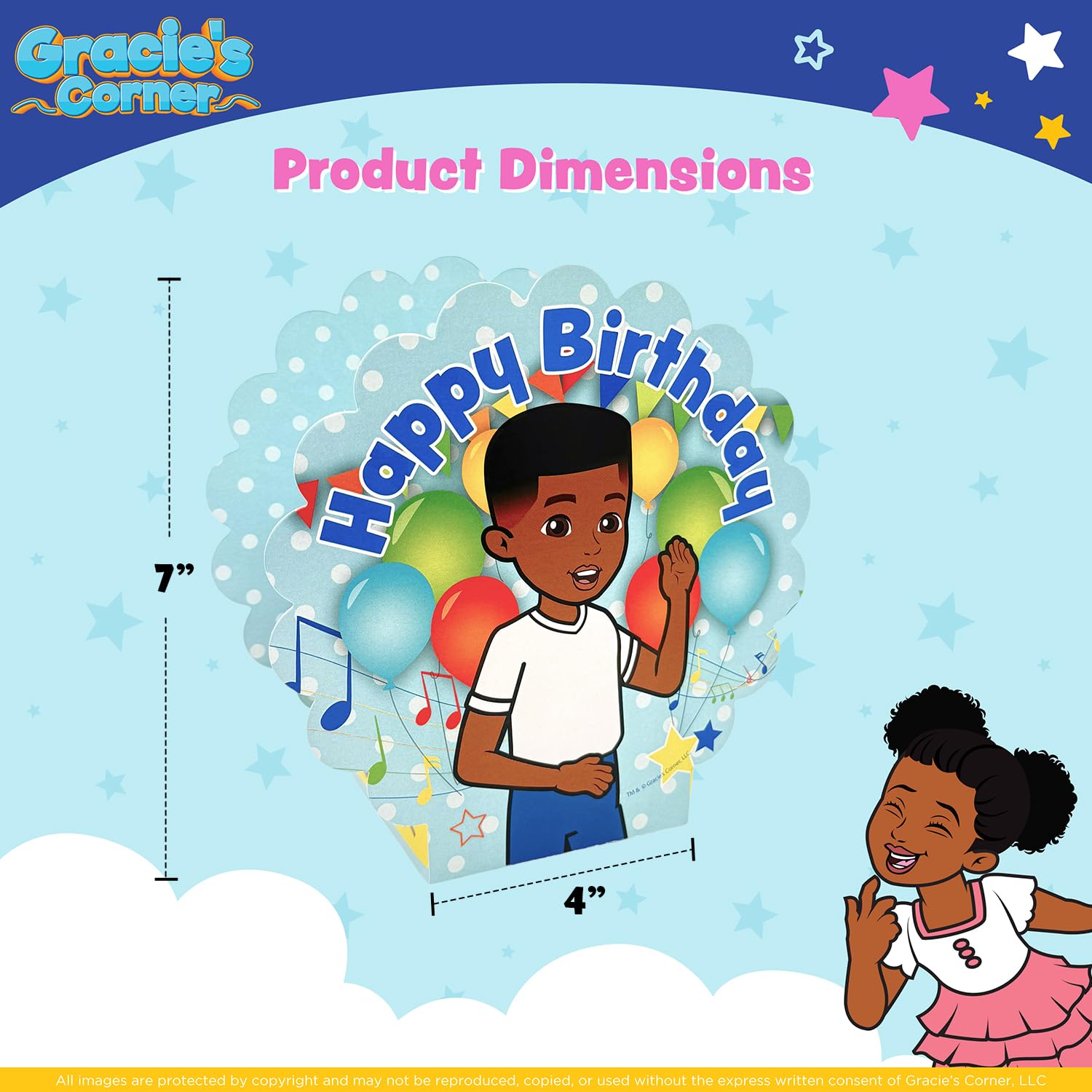 Gracie’s Corner Decoration Table Centerpiece, Birthday Party 360-Degree Centerpiece Table Decorations, Custom Table Decore for Birthday Parties